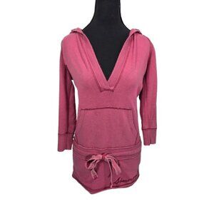 Vtg Y2K Abercrombie & Fitch Long Line Hoodie S Trashy McBling Preppy 90s